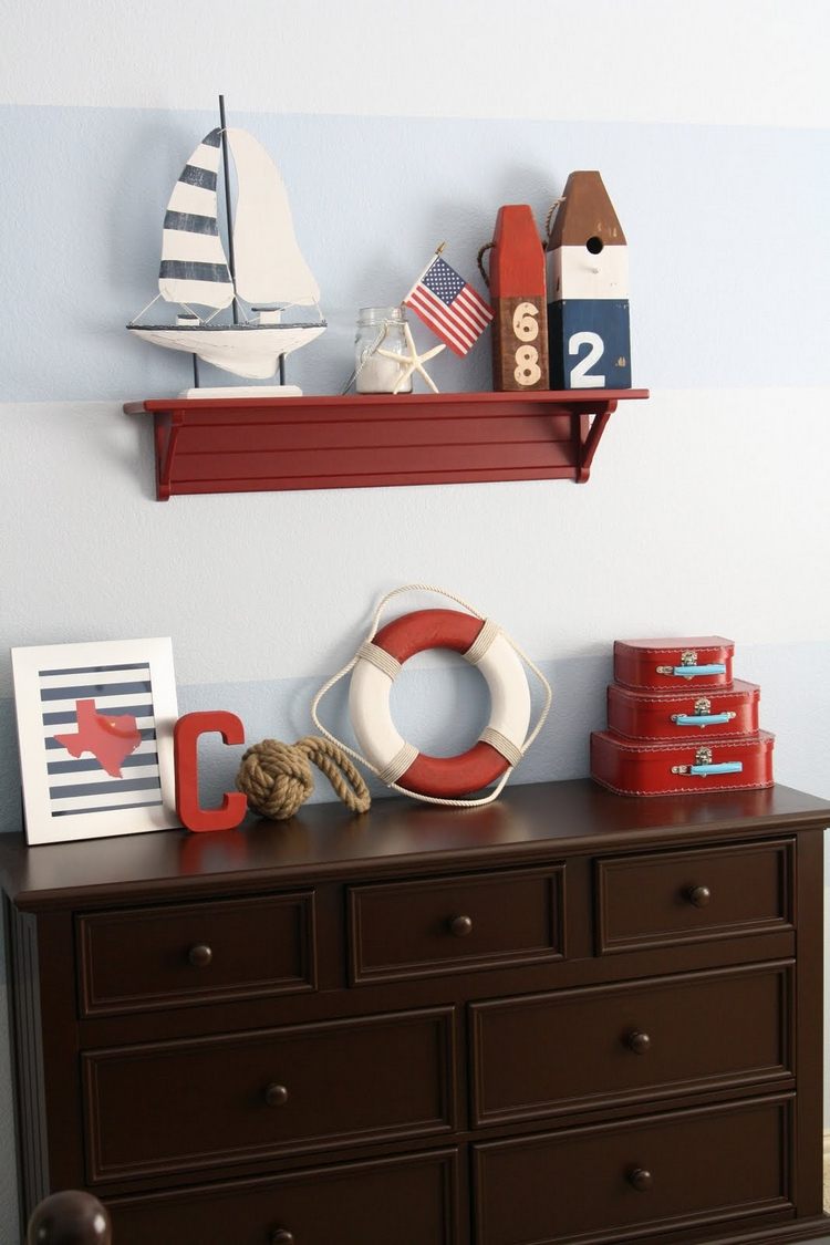 Déco chambre enfant pour garçon: thème marin et voyages