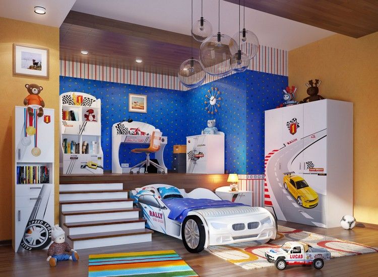 Déco chambre garçon 27 idées originales thème voiture