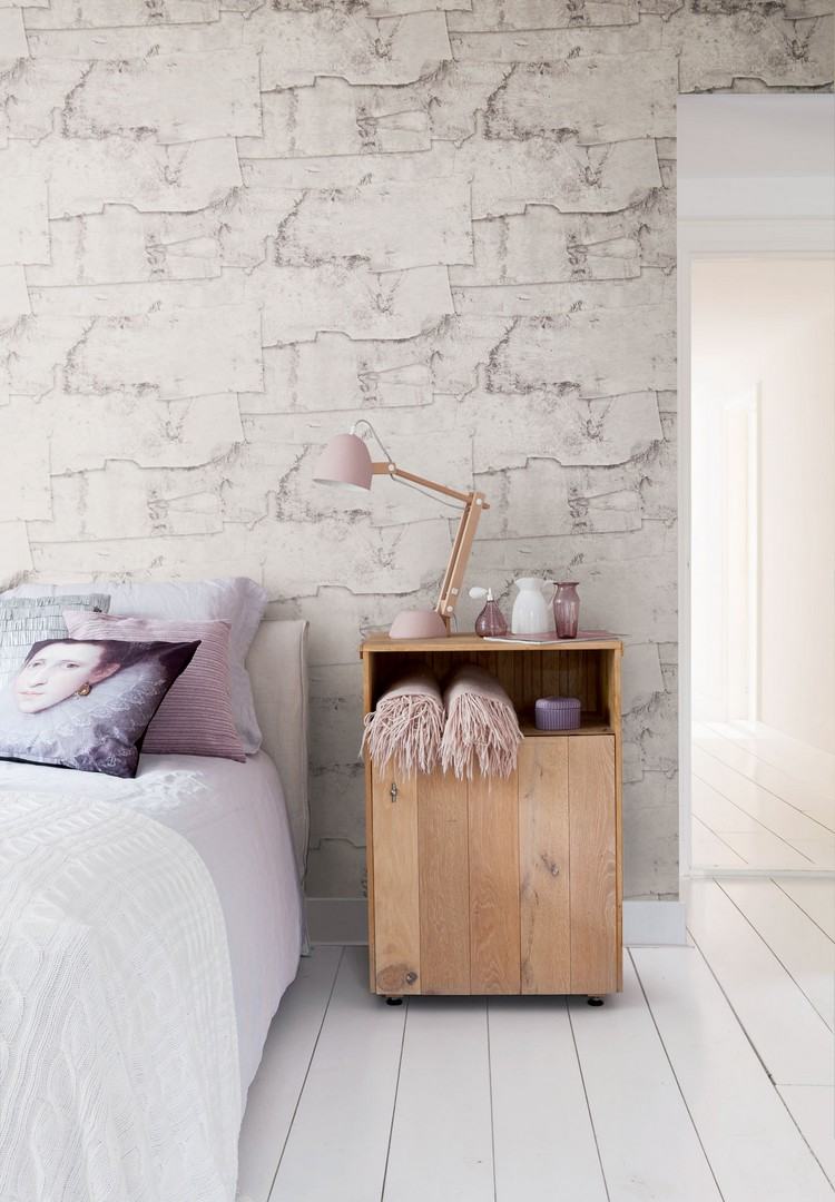 Papier peint chambre d'aspect bois 30 idées magnifiques