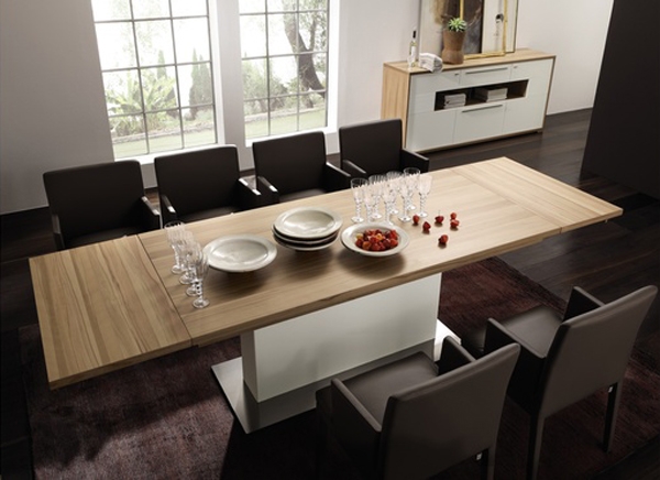 table extensible design bois