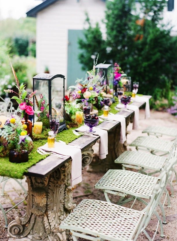 décoration table jardin