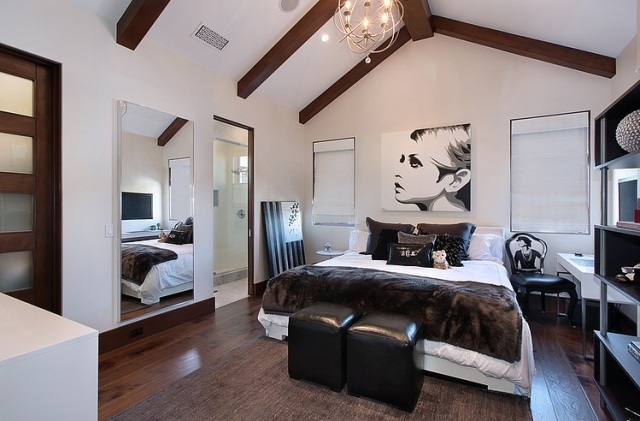 Chambre marron chocolat et bleu turquoise: chambre coucher adulte ...