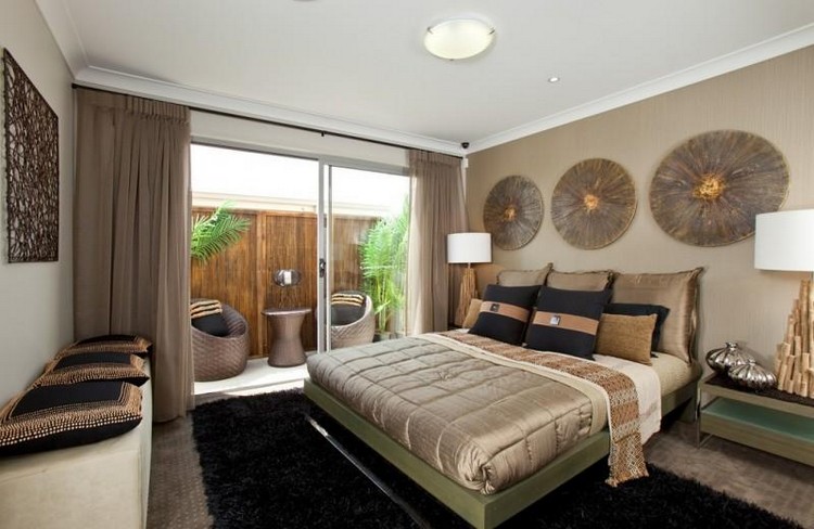 Chambre marron chocolat et bleu turquoise: chambre coucher adulte ...