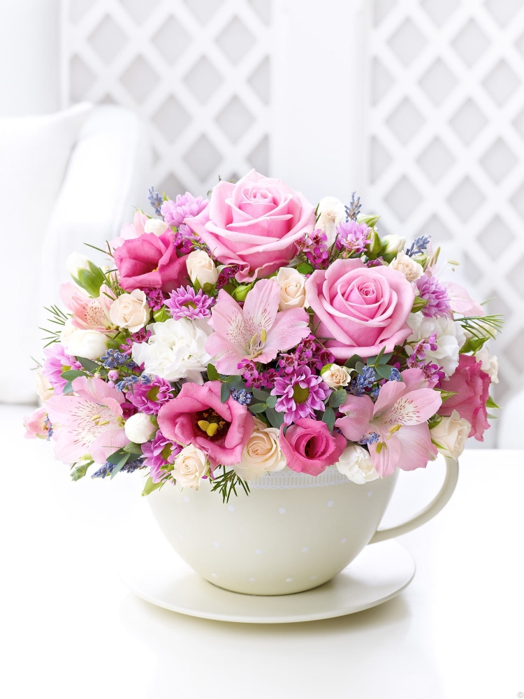 Decoration florale paques tasse c%c3%a9ramique vase