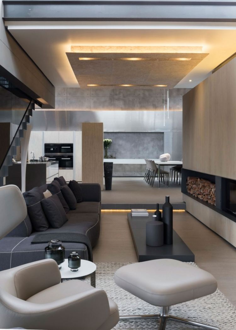 42 salons exquis avec cheminée contemporaine