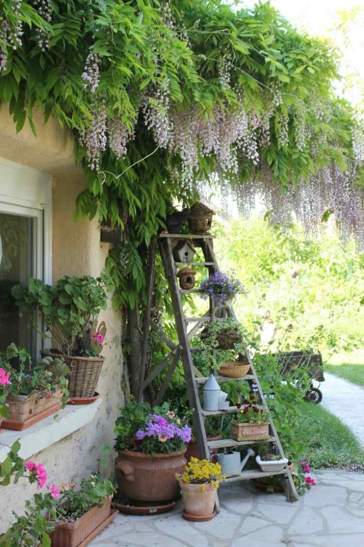 Décoration jardin en objets de récupération en 31 idées