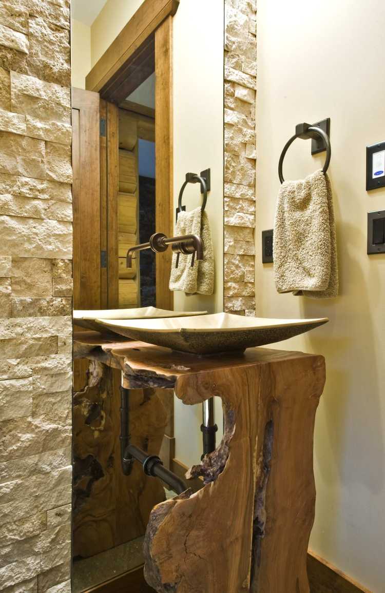 Plan vasque en bois naturel: idées en 32 photos fascinantes!
