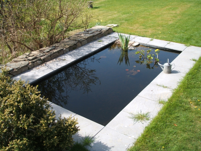 construire un bassin de jardin rectangulaire