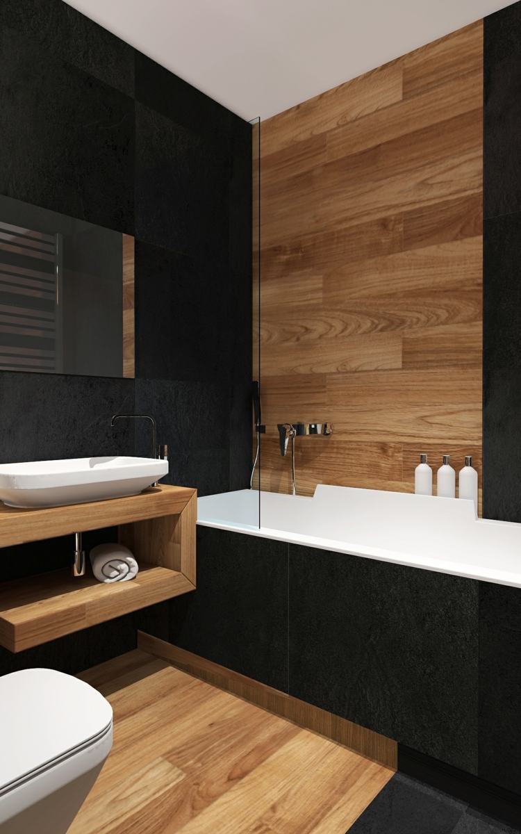 Carrelage salle de bain imitation bois – 32 idées modernes