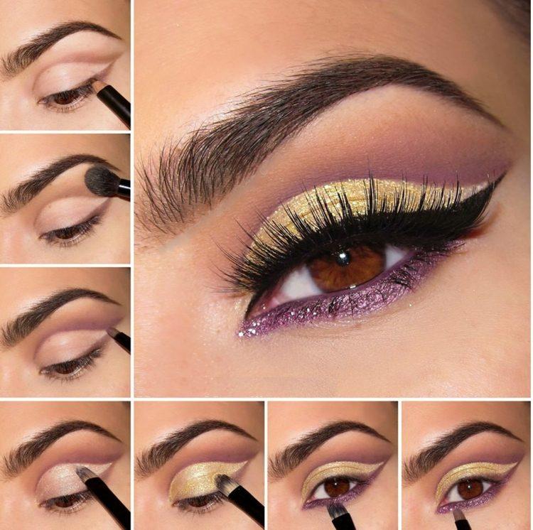 http//deavita.fr/wp,content/uploads/2015/04/maquillage,yeux,%C3%A9t%C3%A9,yeux,marron,eyeliner,noir,fard,paupi%C3%A8res,or,lilas