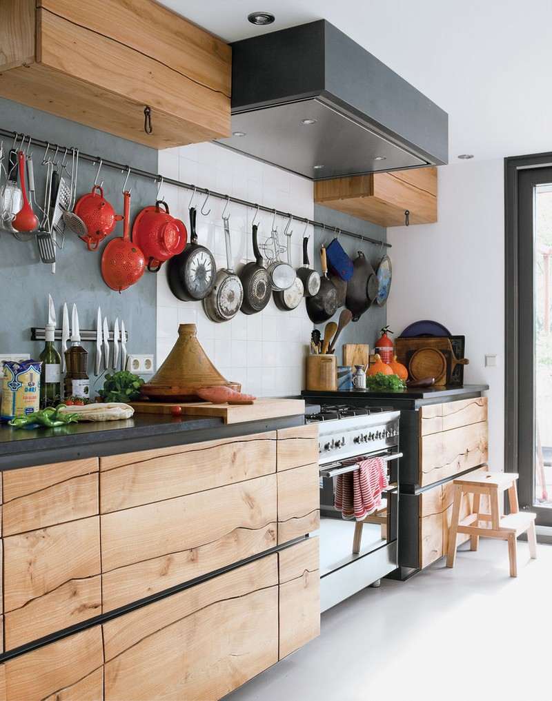 Cuisine rustique contemporaine– 50 idées de meubles en bois