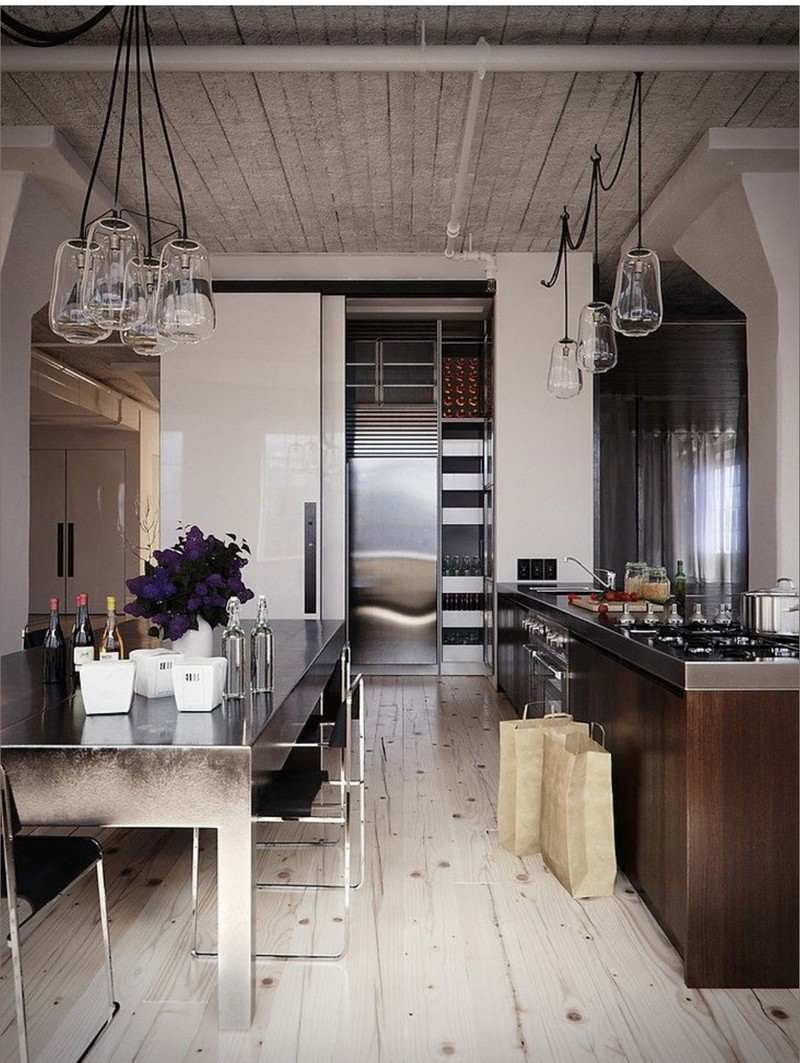 Cuisine rustique contemporaine– 50 idées de meubles en bois