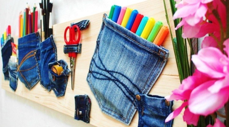 Objets déco vêtements аccessoires jeans recyclé en 22 idées