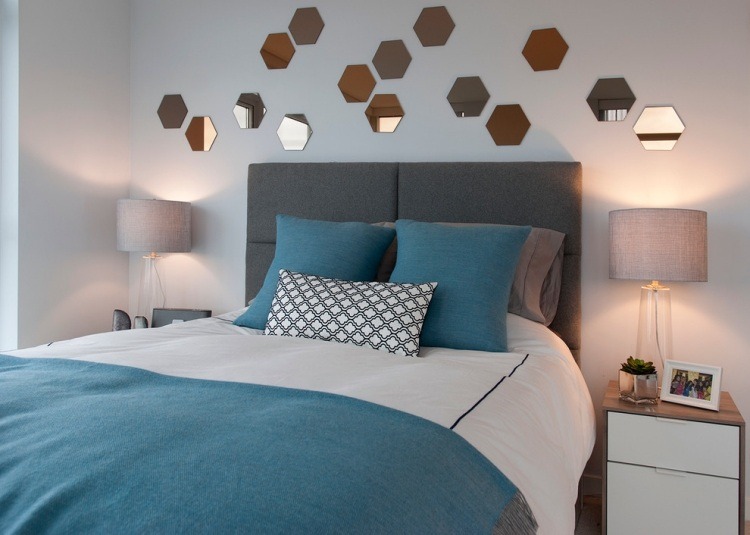 Schlafzimmer ideen blau: moderne kleine schlafzimmer mit ...