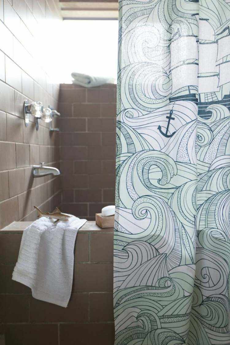 Rideau de douche pour une petite salle de bains 30 idées