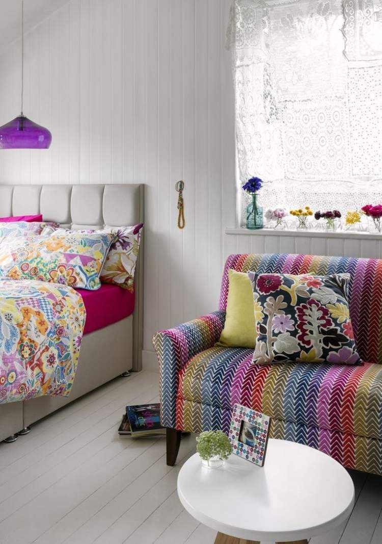 Le style hippie chic dans le salon – 55 idées fraîches