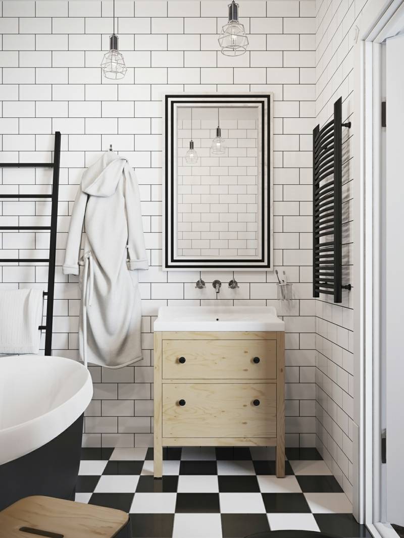 Aménagement studio de style scandinave couleurs fraîches