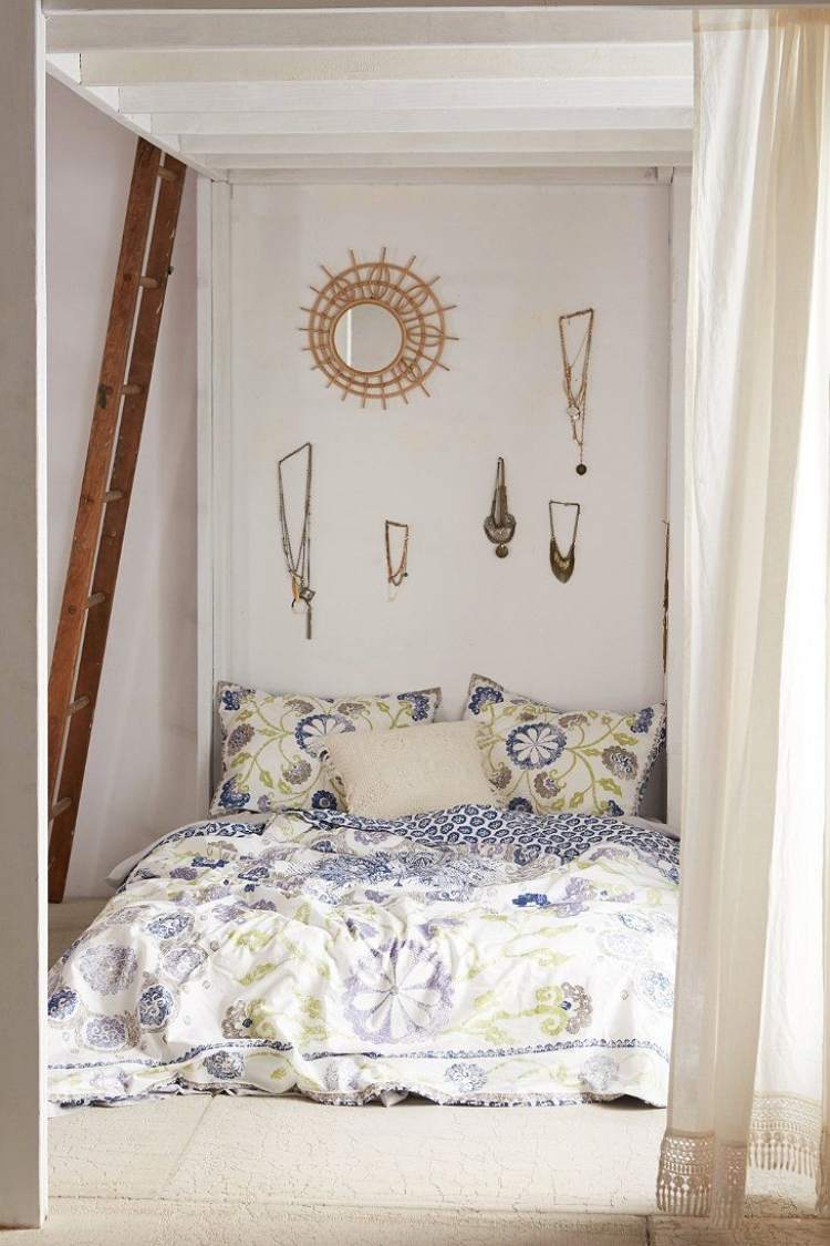 Chambre bohème – atmosphère romantique en blanc