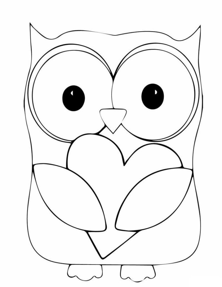 baby big eyed owl coloring pages - photo #6