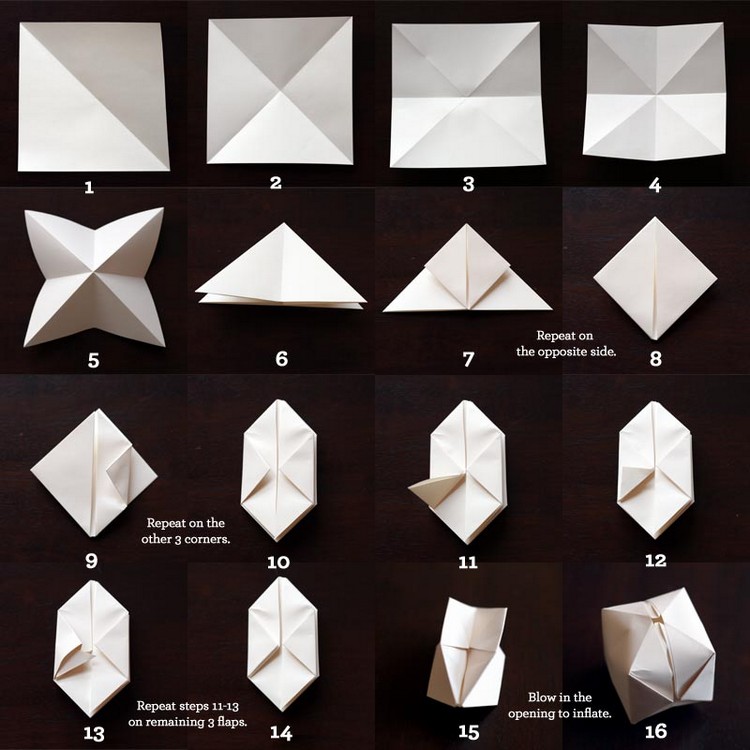 Origami de Noël 6 idées avec des instructions de pliage