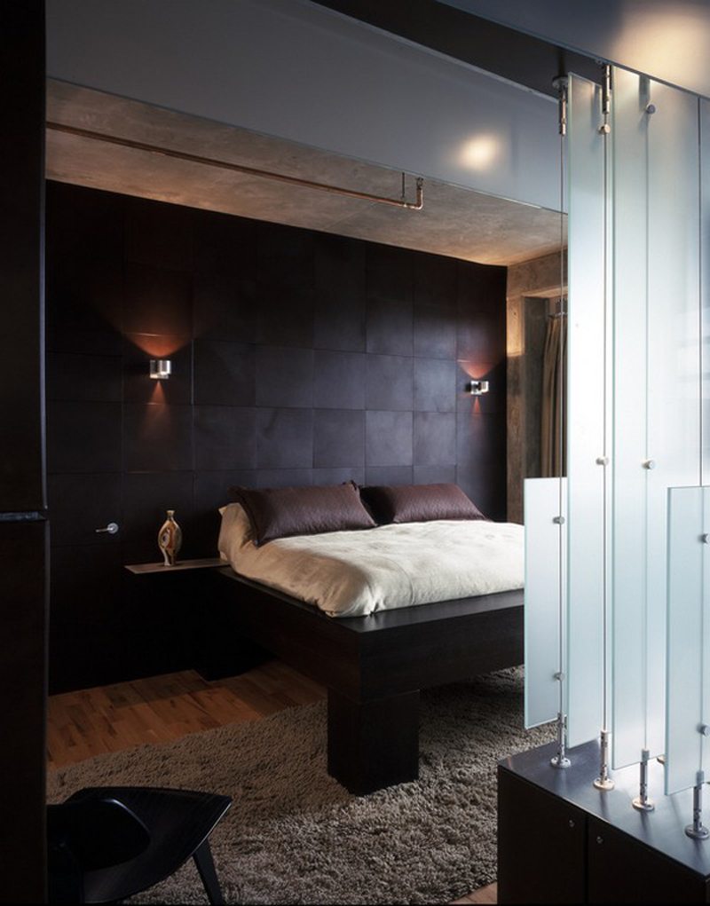 Couleur de chambre moderne – le marron apporte le confort