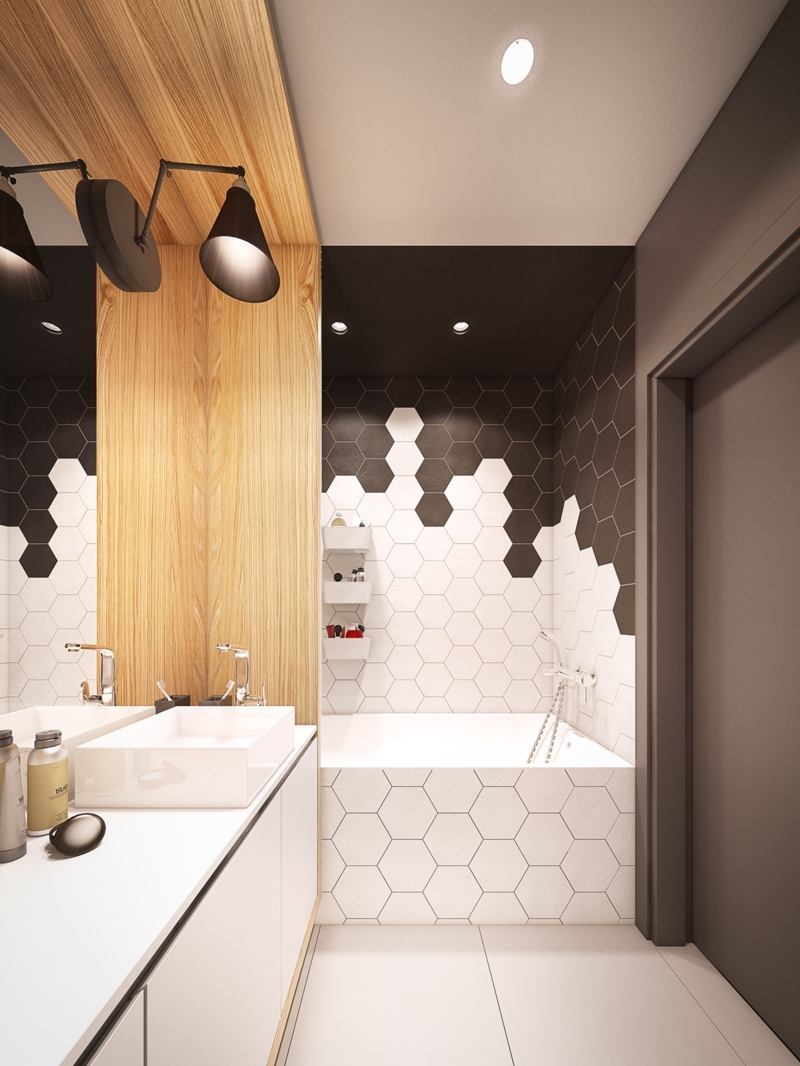 Décoration colorée –accrocheur dans une maison contemporaine