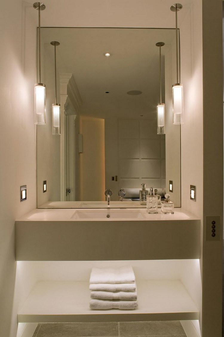 Luminaire salle de bains et aménagement en 53 idées cool!