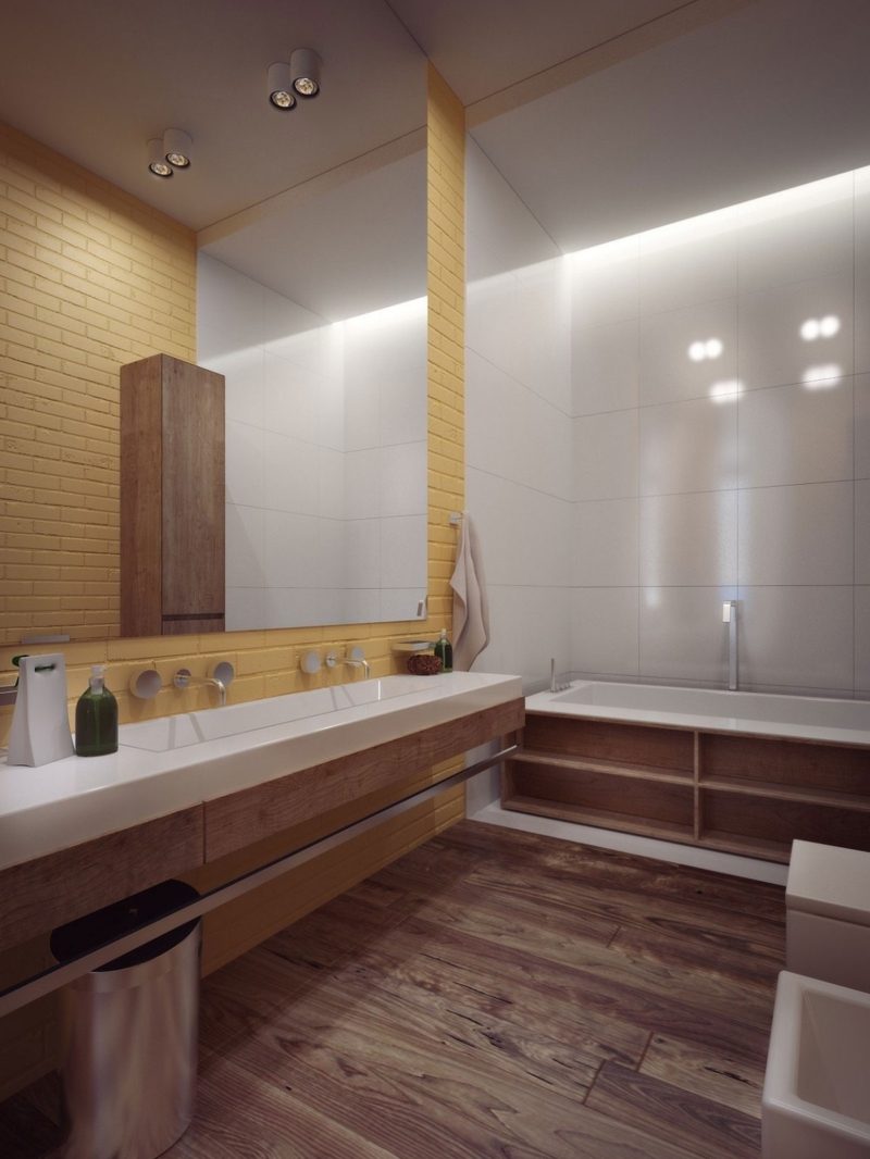 Mur de briques – élément de l'intérieur d'un penthouse à kiev