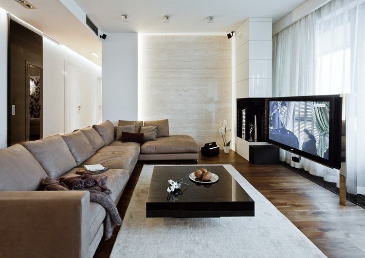 Deco salon noir et taupe: deco salon gris et taupe pour un ... Wohnzimmer ideen taupe
