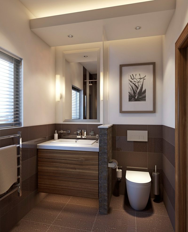 Petite salle de bains avec wc: 55 idées de meubles et déco