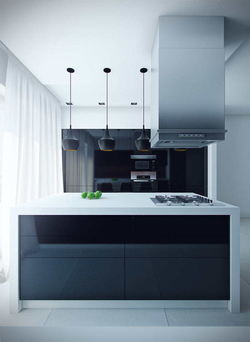 Cuisine noire mat et cuisine noire et blanche 48 inspirations