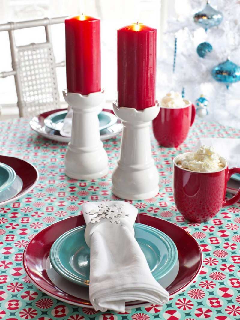 Déco table noël rouge et blanc 50 idées