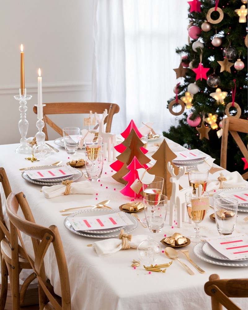 Déco table noël rouge et blanc 50 idées