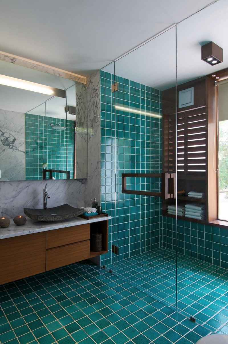 Image salle de bain l'ambiance naturelle s'invite dans la salle