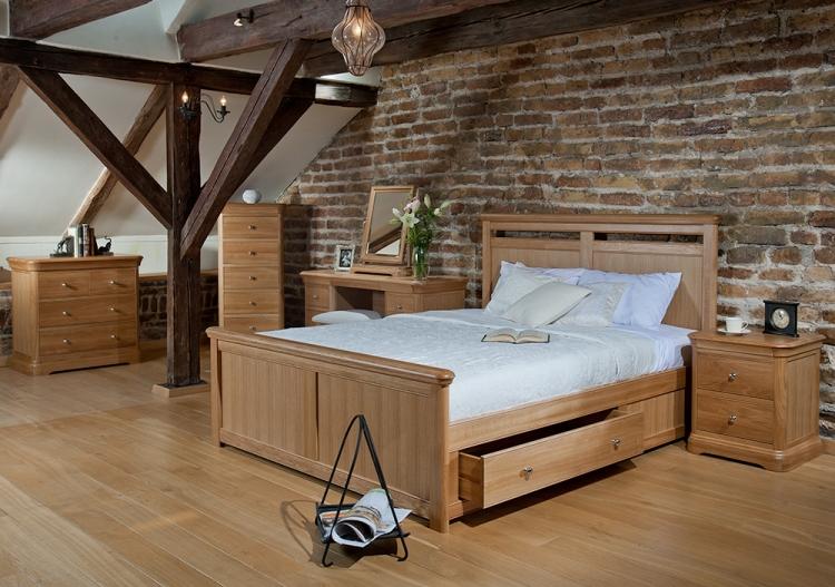 lit avec rangement bois massif