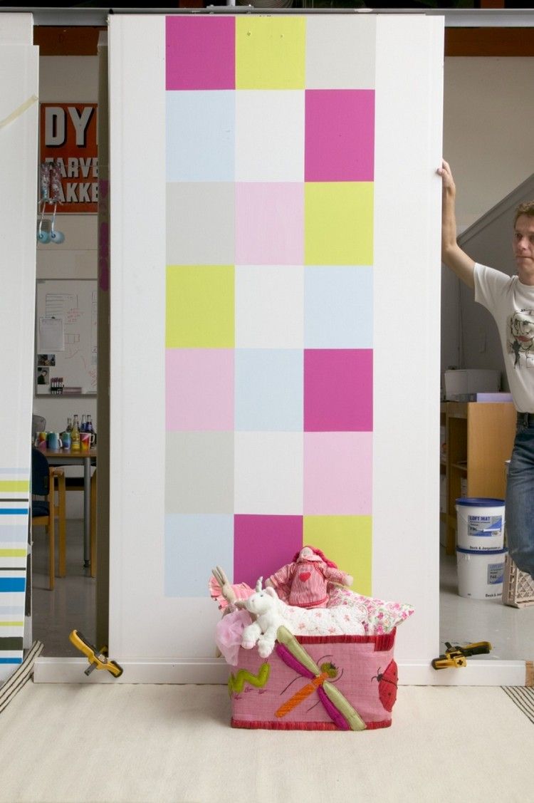 Peinture décorative dessin géométrique sublimez les murs!