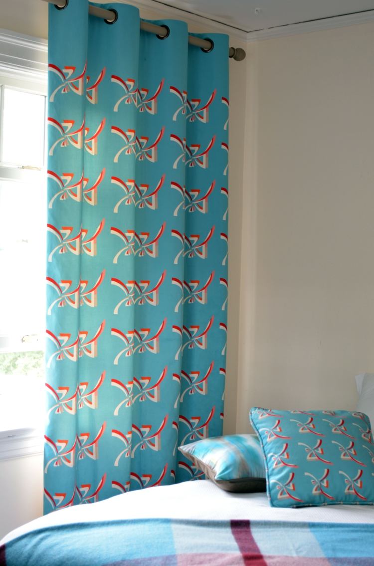 Rideau turquoise en 33 idées exotiques pour chaque pièce