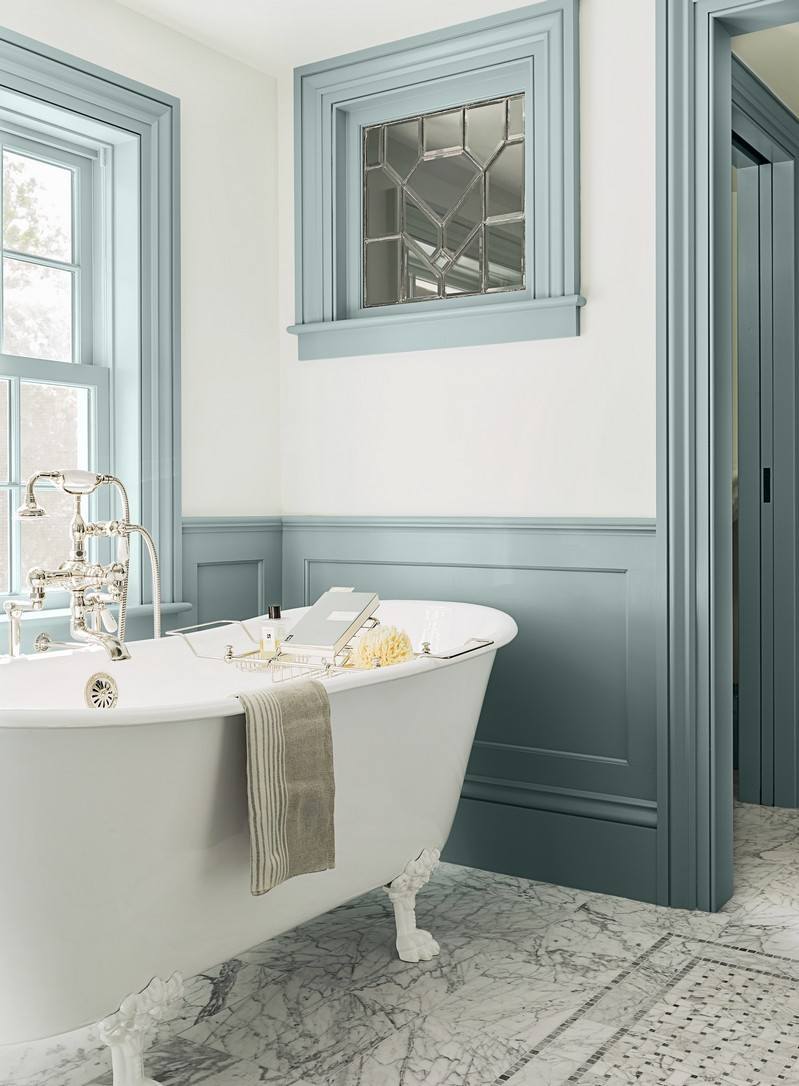 Salle de bain colorée 55 meubles, carrelage et peinture