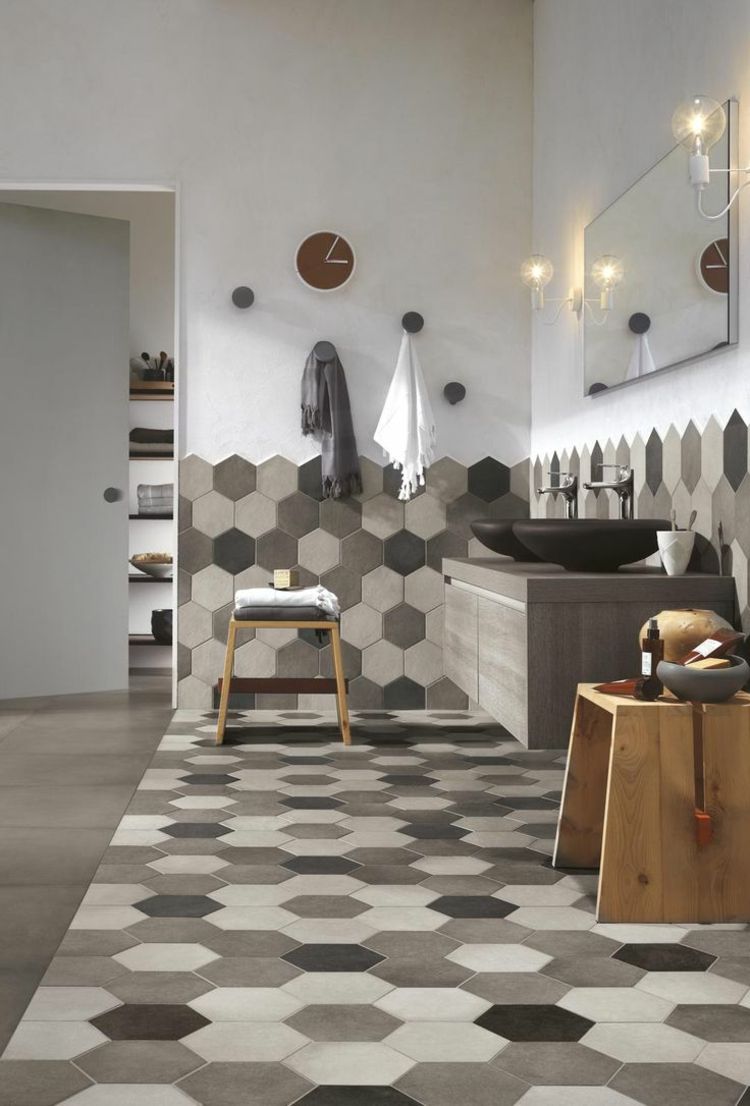 Carrelage hexagonal tendance idées de couleurs et designs!