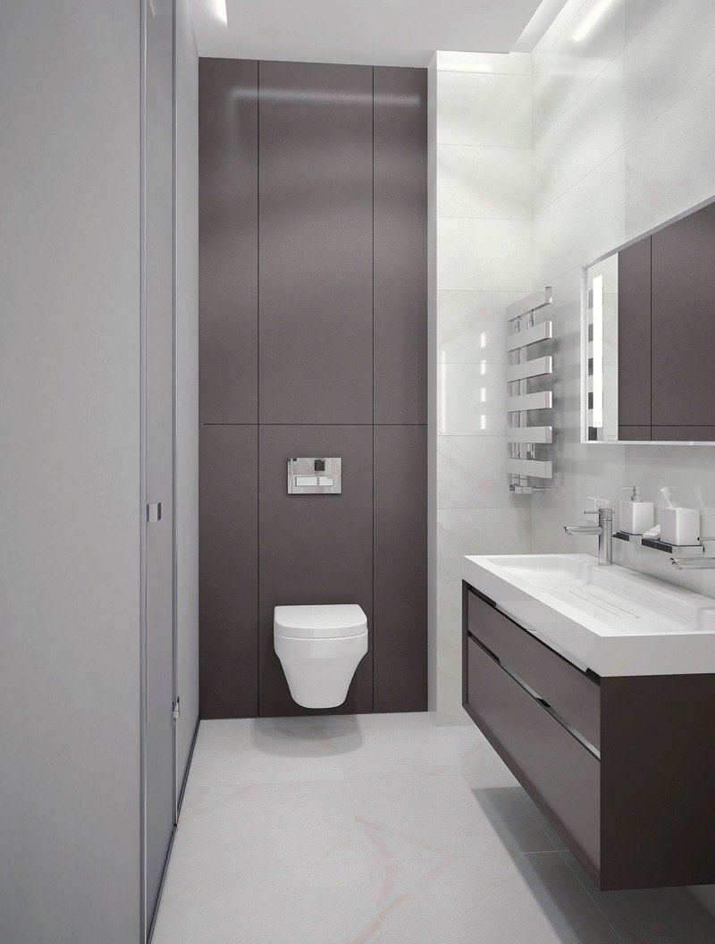 Meubles et décor couleur gris dans 5 appartements modernes