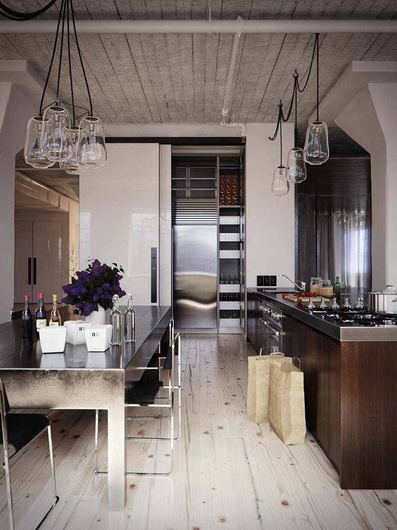 Cuisine gris et bois en 50 modèles variés pour tous les goûts!