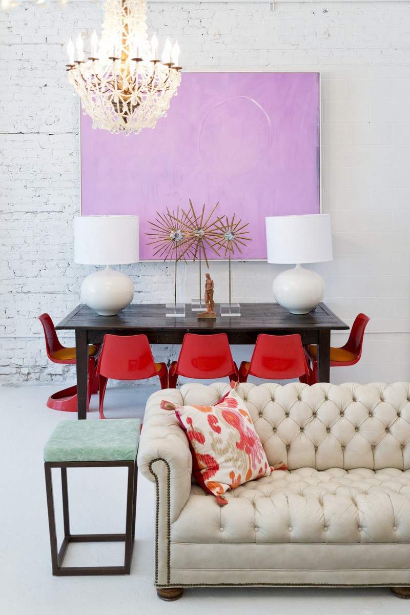 Chaise salle a manger rose: mina laque blanc ensemble salle a ...
