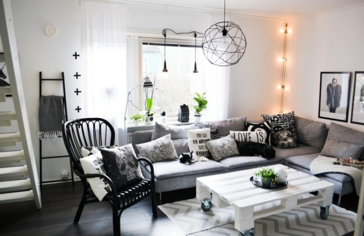 Wohnzimmer deko : wohnzimmer deko grau weià ~ inspirierende bilder ...
