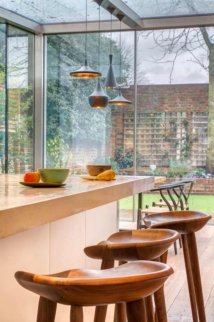 Chaises de bar dans la cuisine contemporaine 18 idées cool
