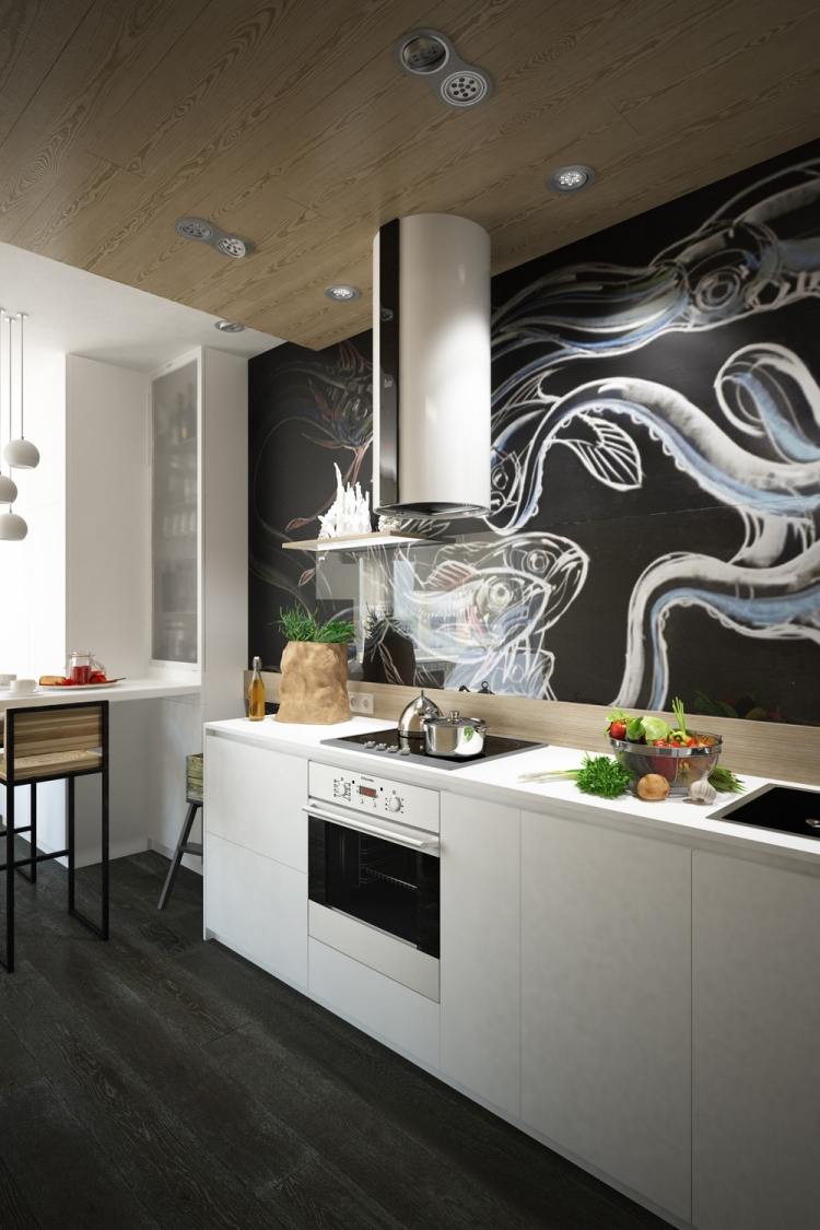 Cuisine noire et bois en 40 idées de design d'intérieur !