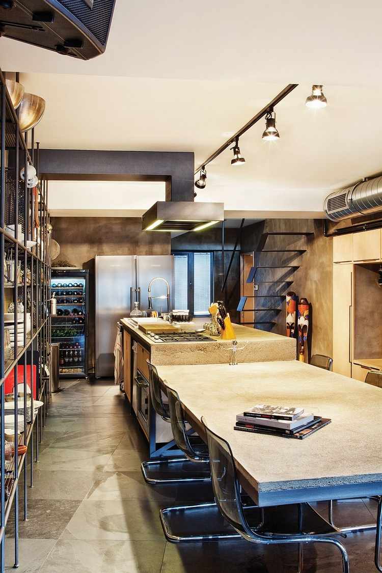 Déco style industriel dans un loft célibataire design!