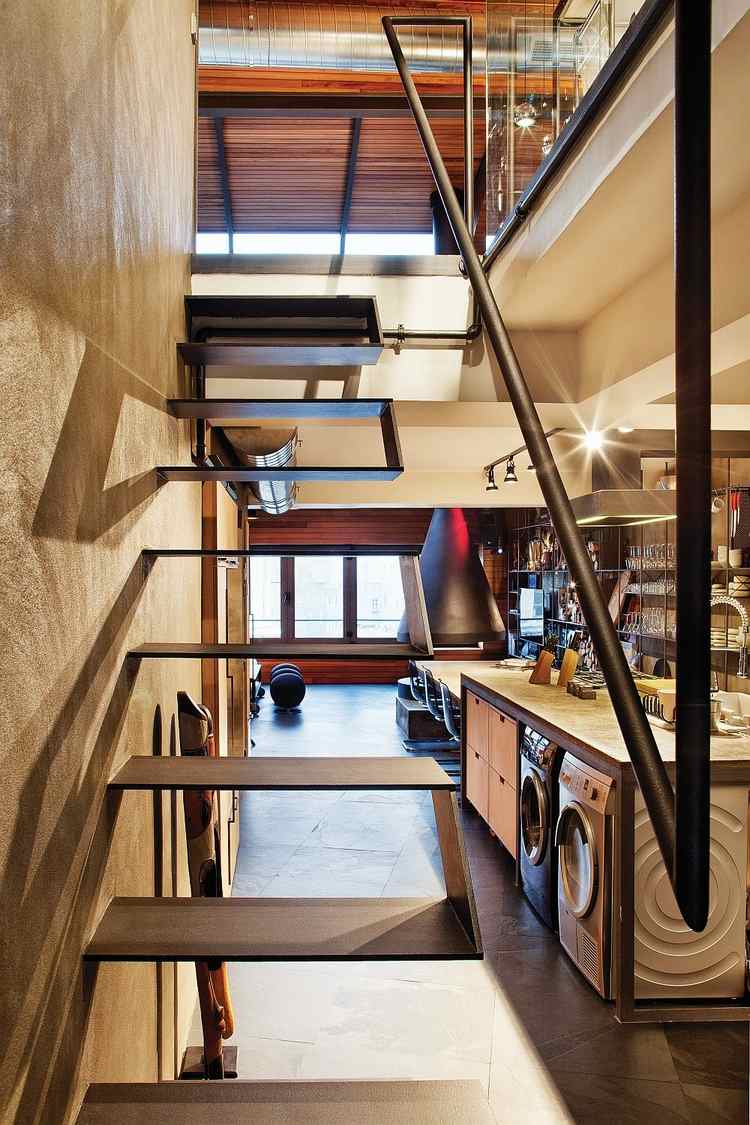 Déco style industriel dans un loft célibataire design!