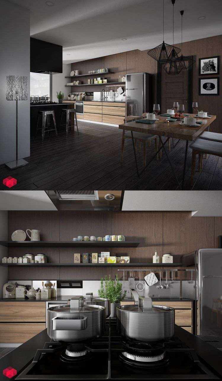 Cuisine bois et blanc moderne – 25 idées d'aménagement
