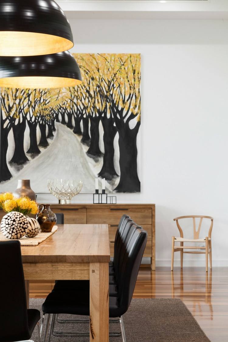 Déco noir et blanc pour la salle à manger, la cuisine et le salon