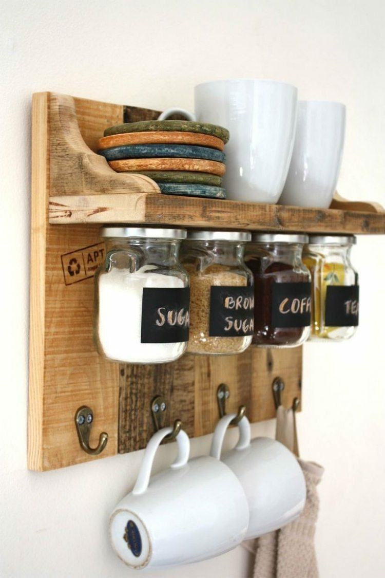 Rangement mural cuisine et déco personnalisée en 40 idées !